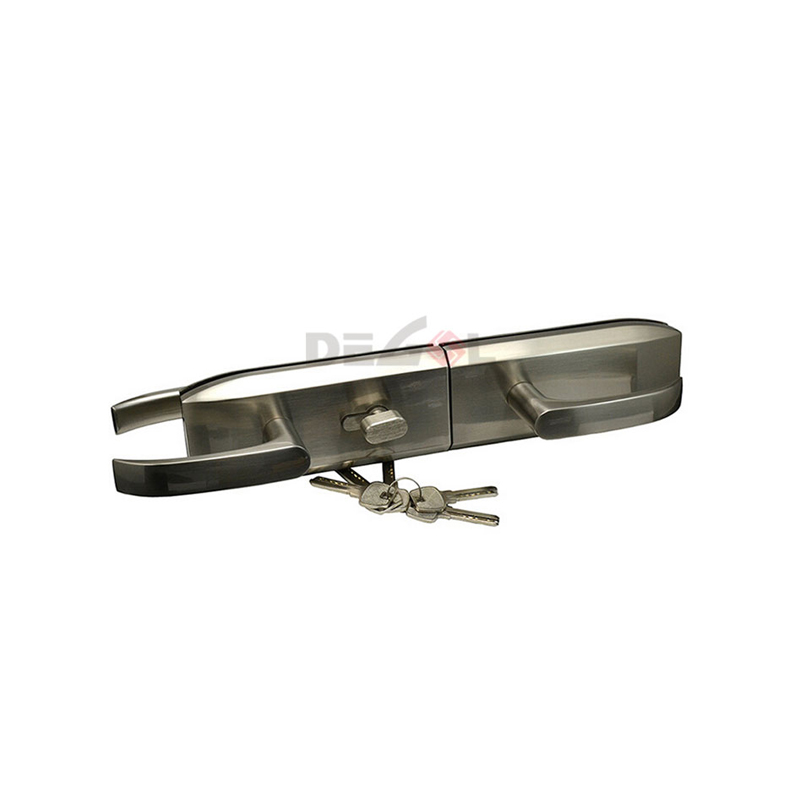 cerradura de puerta de vidrio de acero inoxidable con manija de palanca