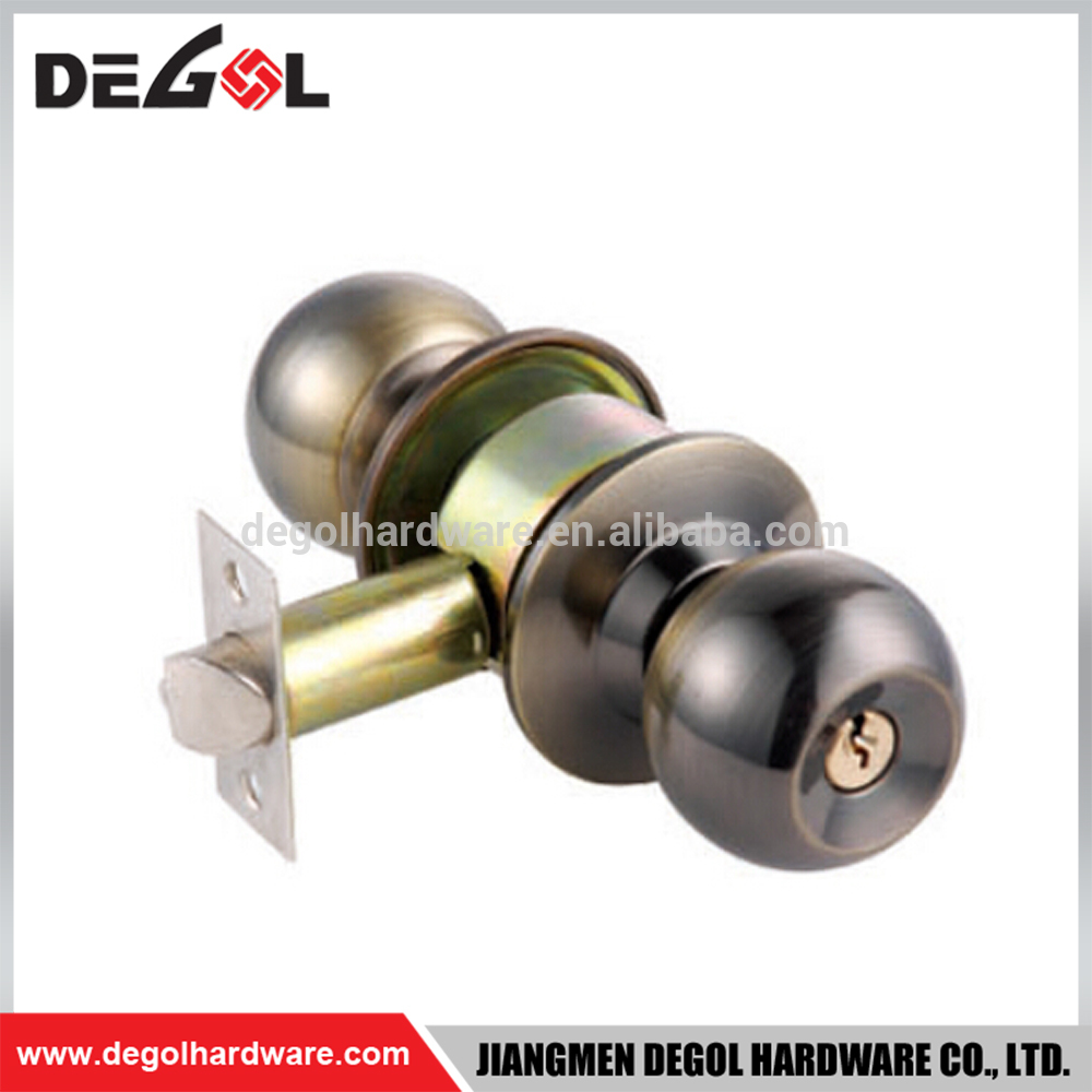 Cerradura de pomo de puerta cilíndrica manual de acero inoxidable de acero satinado duradero