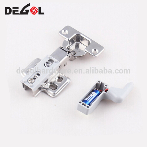 Bisagra de acero inoxidable para armarios de cocina con luz LED
