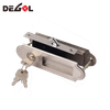 Cerradura de puerta estrecha de embutir, cerradura de puerta corredera para tirador de puerta de madera, cerradura deslizante
