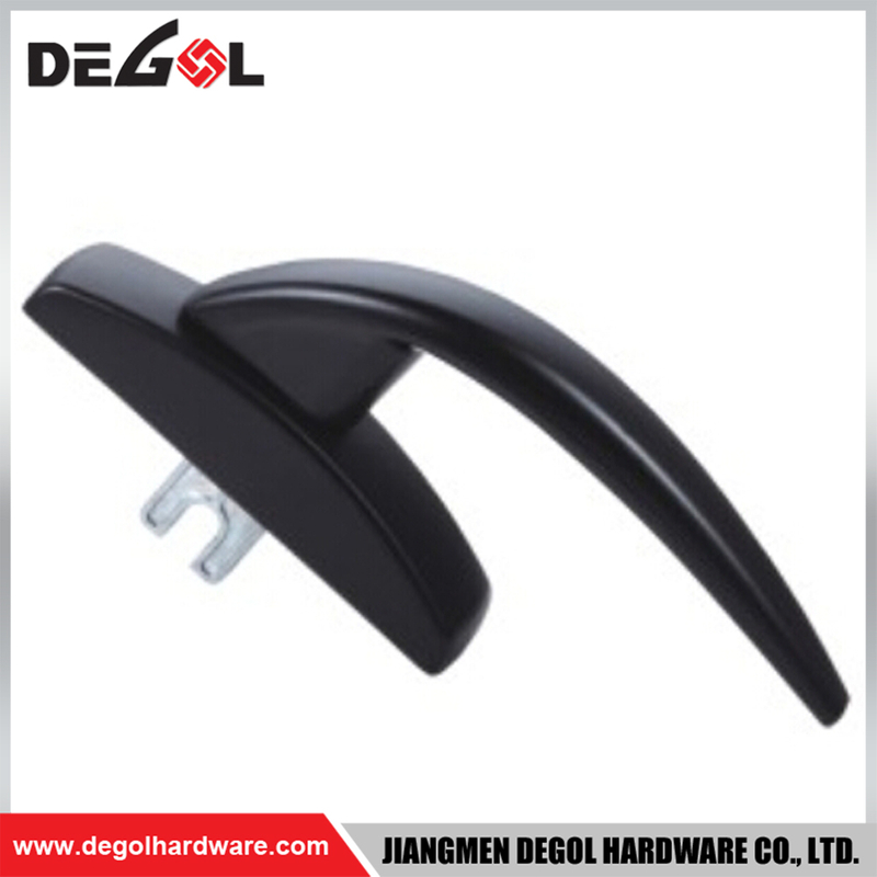 Proveedor de China, manija de cerradura de ventana abatible personalizada de upvc, hardware de ventana negra