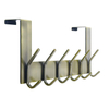HKS1201 Soporte para colgar sobre la puerta de acero inoxidable, plateado, resistente, gancho de tela para abrigo, bata, sombrero, ropa, toallas colgantes