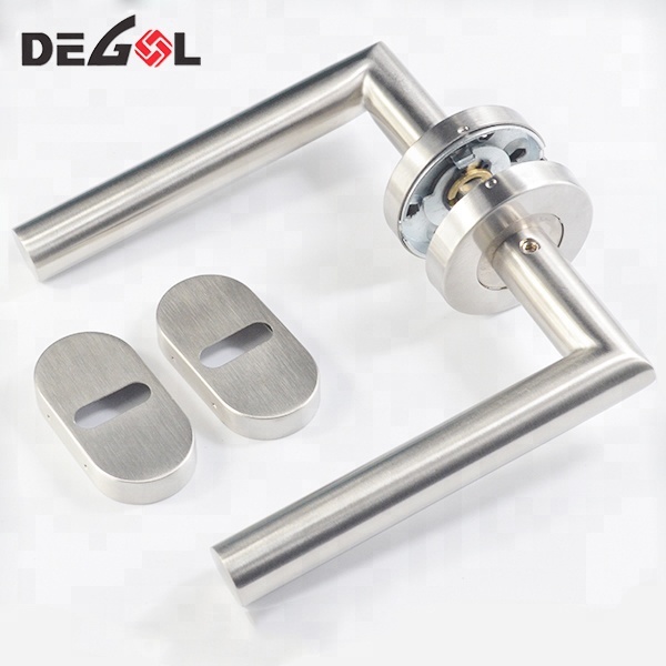 Manija y cerradura de puerta de hotel de tubo de acero inoxidable de nuevo estilo