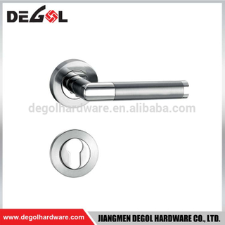 Tirador de puerta industrial de aleación de zinc en dos tonos con roseta para puerta de entrada
