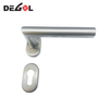 Manija de puerta industrial bicolor de aleación de zinc con roseta para puerta de entrada