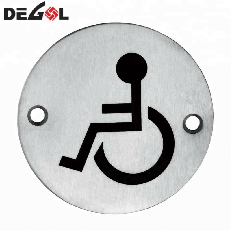 Placa de señalización de puerta de advertencia de atención de acero inoxidable cuadrada de venta caliente