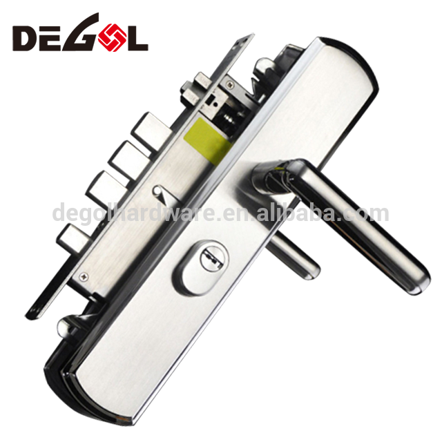 Buena calidad de acero inoxidable 304 UL Palanca manija de la puerta con placa