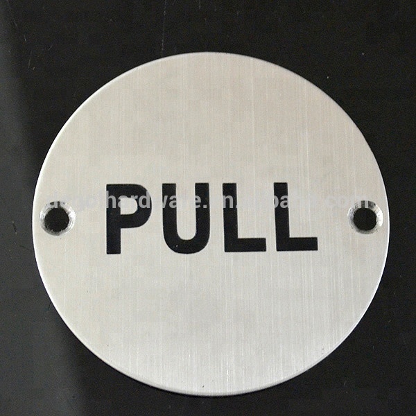 Placa de señal de puerta de metal interior y exterior de alta calidad personalizada