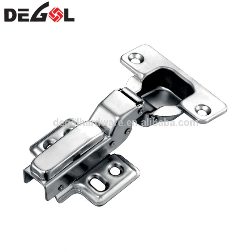 Diapositiva de hierro de venta caliente en bisagra de puerta de esquina de gabinete de muebles de superposición completa regular