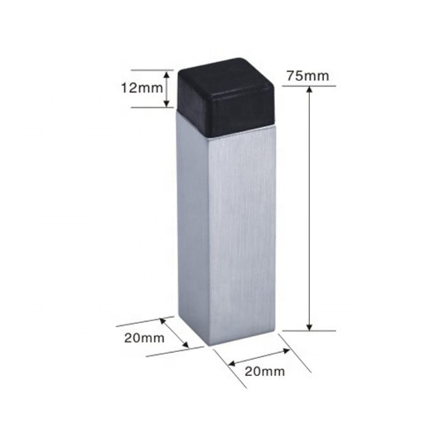 Tapón decorativo de metal sólido para puerta de goma