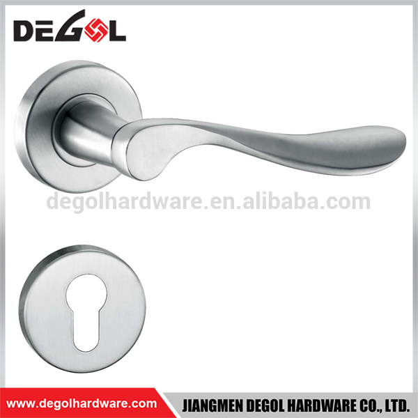 De acero inoxidable de alta calidad sólido palanca apartamento brillante oro europeo antiguo puerta manija