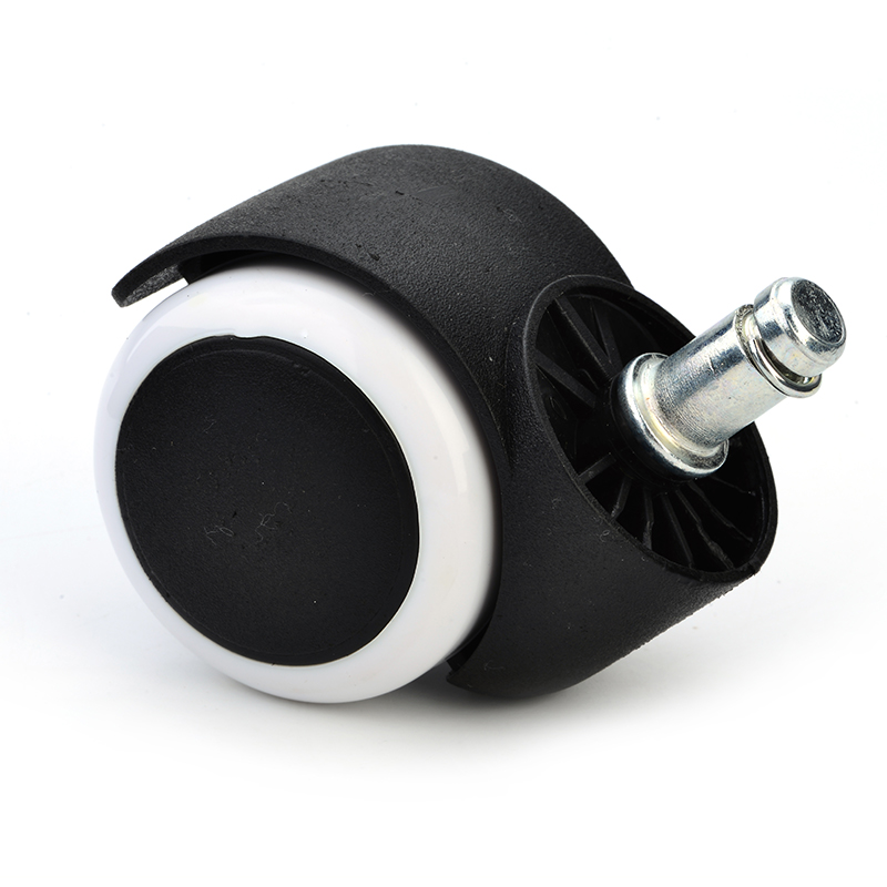 FC1001 Ruedas de plástico negras silenciosas para patas de silla de oficina de 40 mm con freno