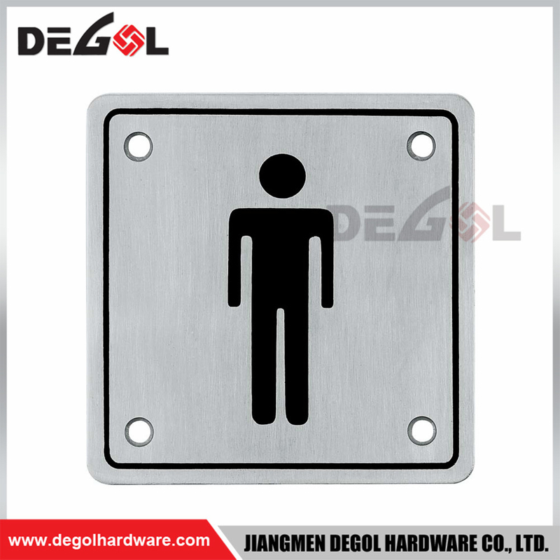 Placa de letrero de baño de metal de diferentes tipos