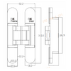 Bisagra oculta ajustable tridimensional para pintura para hornear a alta temperatura SG-HC30165 para puerta de 36 MM de espesor