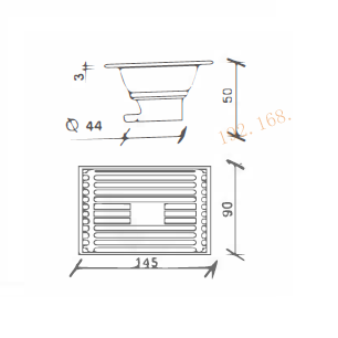 XG-330AF Drenaje de piso de acero inoxidable 304 con trefilado de alambre de 3,0 mm de espesor para baño y cocina