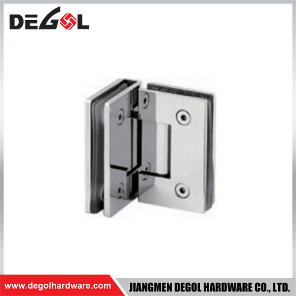 YC104 Bisagras de puerta de vidrio Cromo satinado Negro