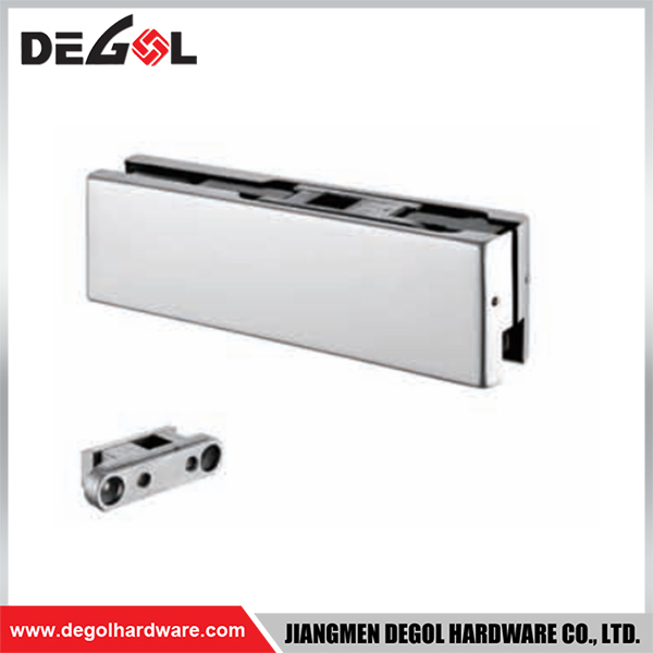 YE203 Herraje para puerta de cristal cromado satinado negro