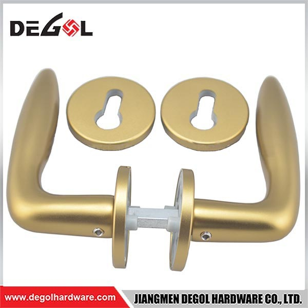 Manija de puerta con palanca de puerta de tubo dorado LH1030 para puerta