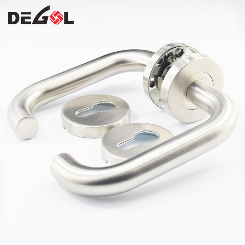 Los fabricantes en China de doble cara de acero inoxidable en casa utilizan manijas de puerta de lujo antirrobo