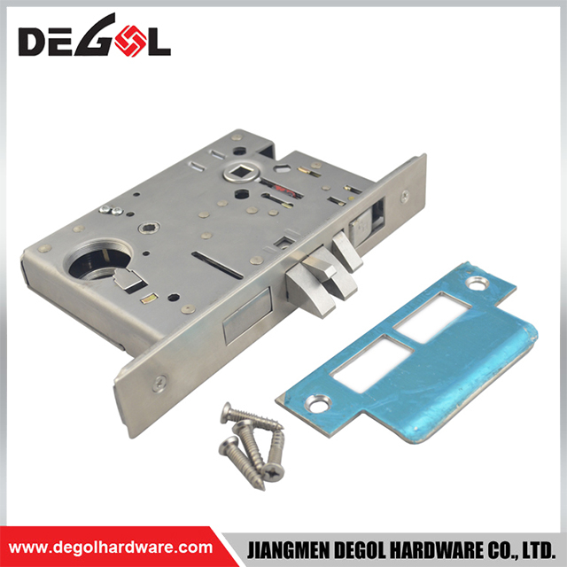 Puerta del grupo de cerradura de embutir de fábrica de herrajes para muebles de China con cerradura de cilindro con manija de placa cuadrada 
