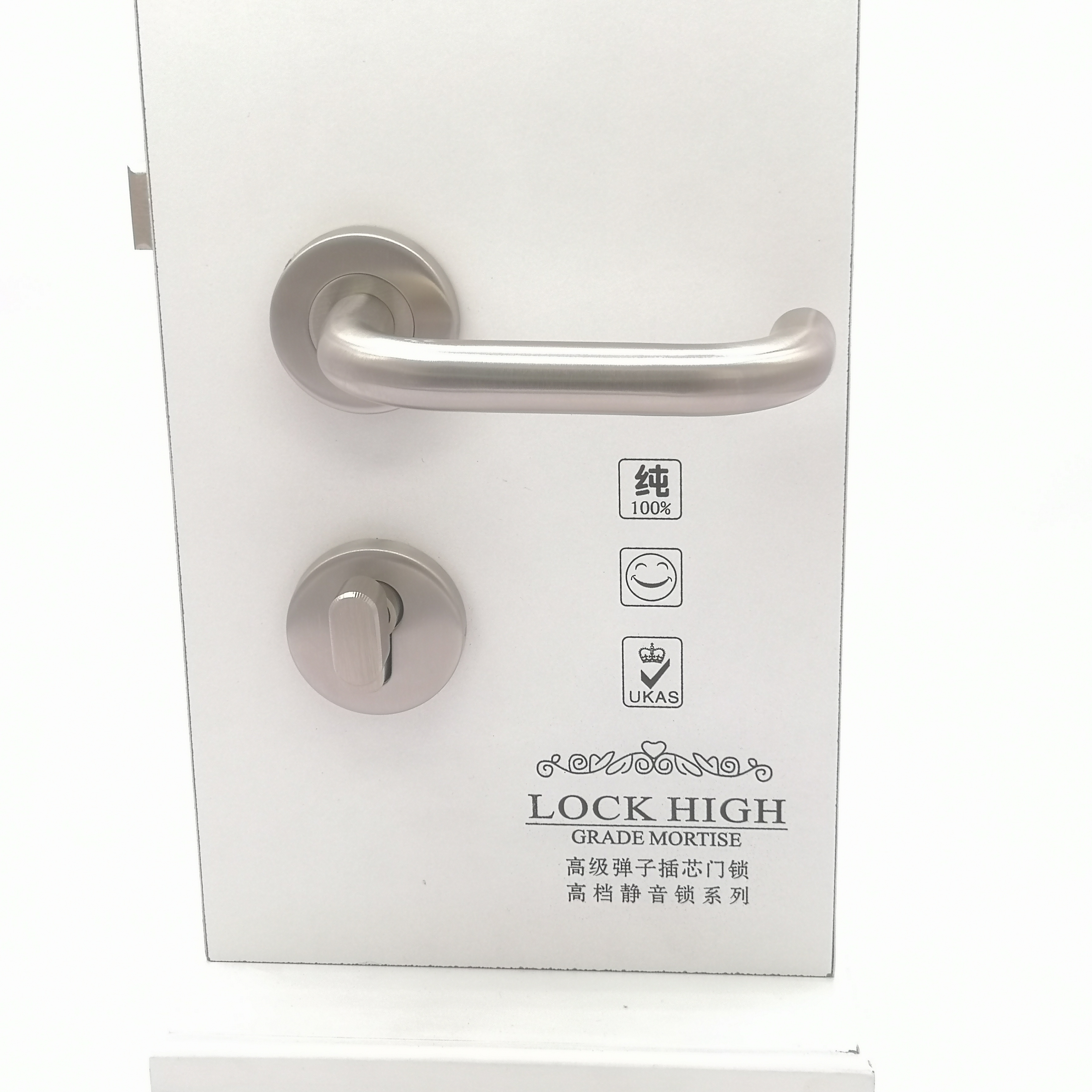 Manija de puerta de acero inoxidable 304 de alta calidad con cerradura