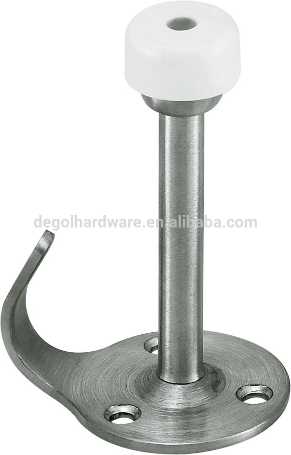 Tope de puerta de acero inoxidable de caucho de alta calidad con gancho