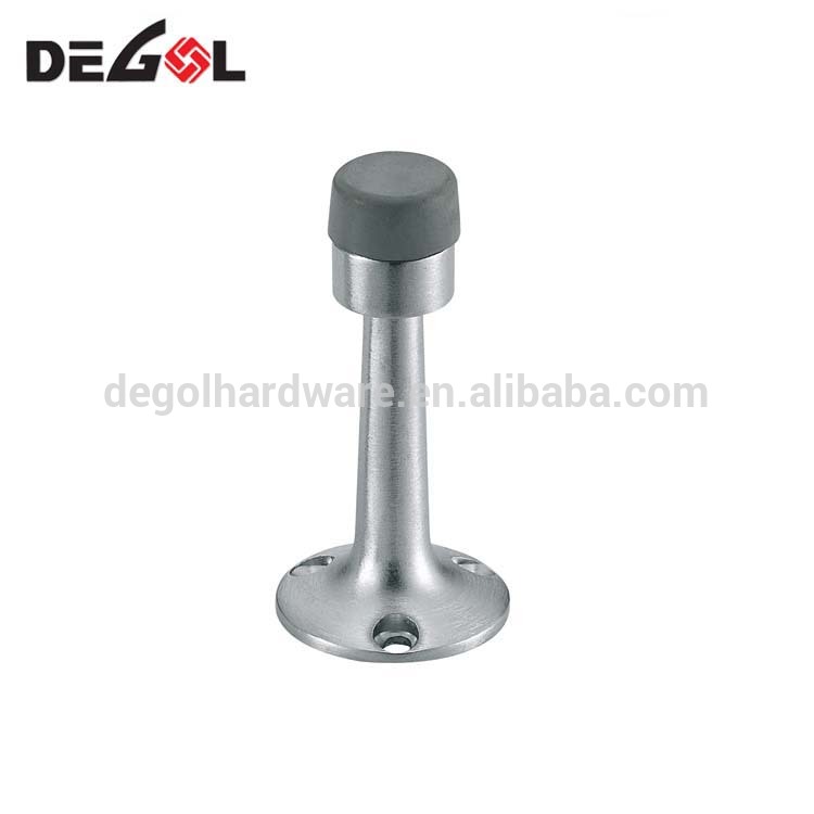 Tope de puerta de goma elegante de acero inoxidable con tornillo