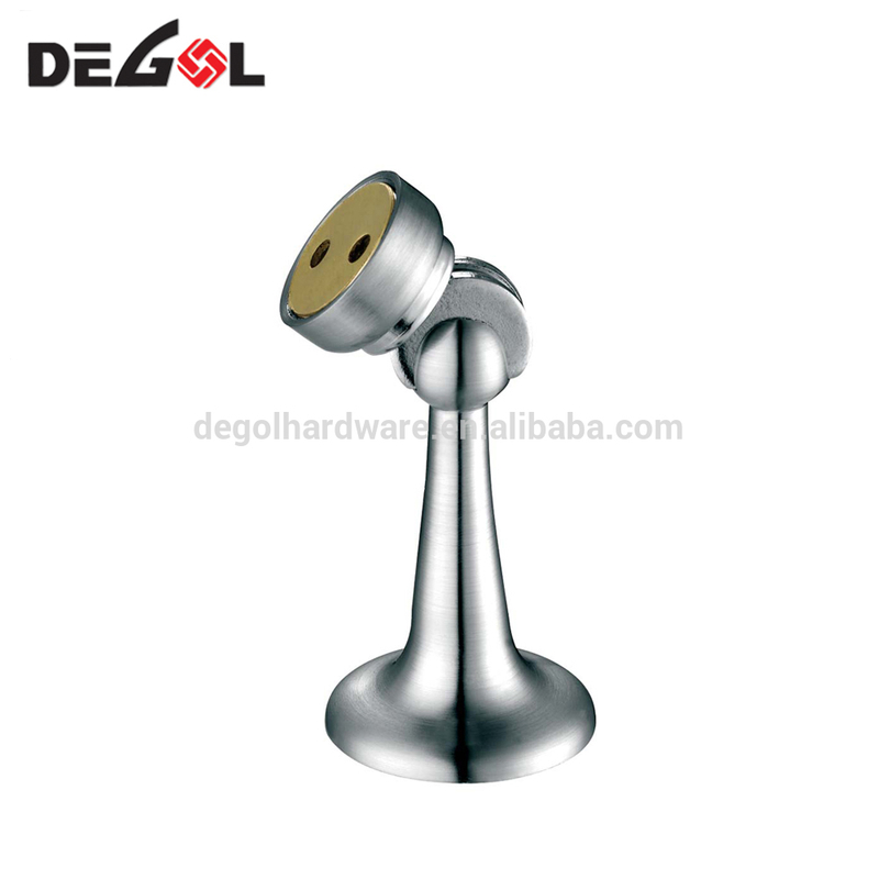 Tope de puerta de goma elegante de acero inoxidable con tornillo