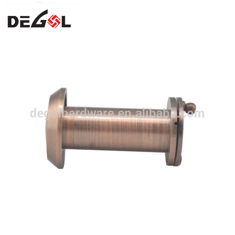 Buena calidad precio bajo puerta de madera ajustable puerta de latón visor con tapa