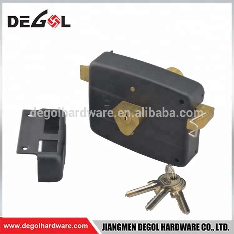 Cerradura de puerta de borde de latón negro superventas del fabricante de China para puerta de entrada