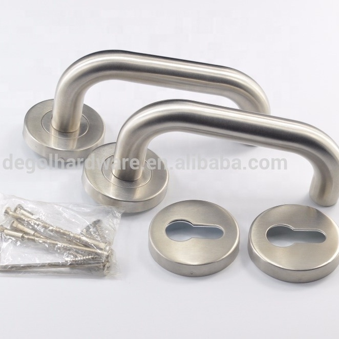 Las últimas manijas de puerta india de tipo sólido de palanca de acero inoxidable