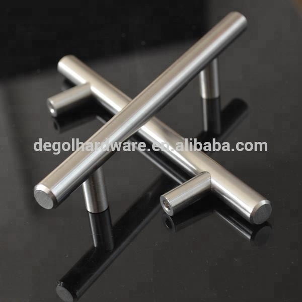 Cajón de lujo con barra en T, tirador de acero inoxidable, tirador para muebles fundidos