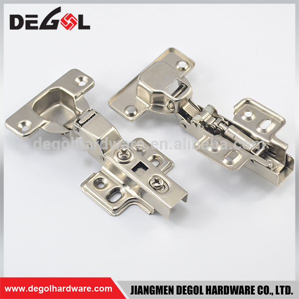 Venta caliente media superposición de hierro fijo en muebles de cocina bisagras de gabinete de carpintería hidráulica