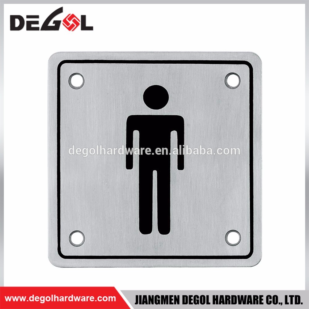 Placa de señal de puerta de metal interior y exterior de alta calidad personalizada