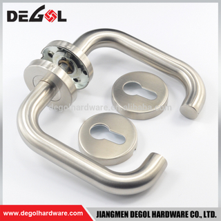 Surtidor de China de acero inoxidable tubo residencial palanca manija de puerta estilo caliente