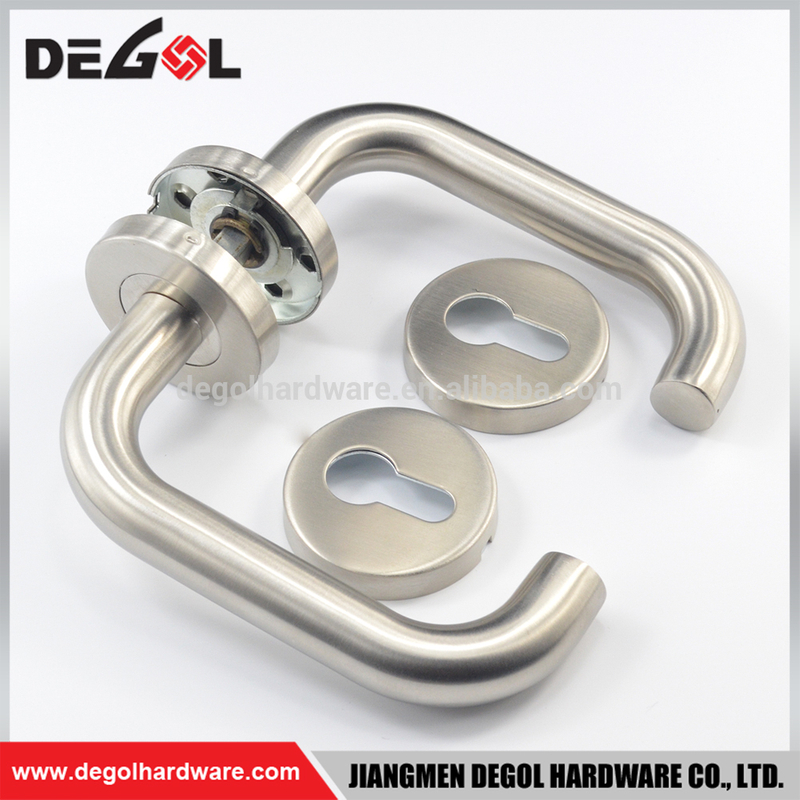 Surtidor de China de acero inoxidable tubo residencial palanca manija de puerta estilo caliente