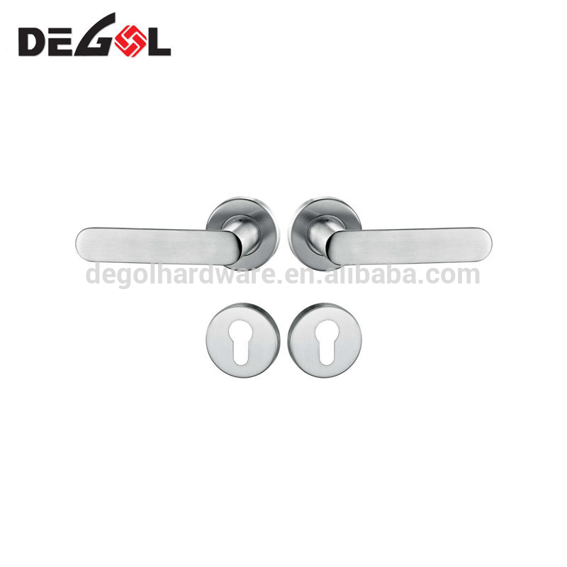 Precios de manijas de puerta de acero inoxidable comercial a prueba de fuego de lujo de acero inoxidable tipo manija de tubo