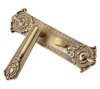 Manija de puerta de latón y cobre antigua, buena venta, con color dorado