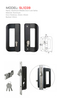SL1039 Cerradura de puerta corrediza de aluminio con contraseña, estrecha, de aluminio, moderna y lujosa, de 85 mm Cerradura de puerta corrediza de acero inoxidable de diseño moderno con cuerpo de material de zinc 