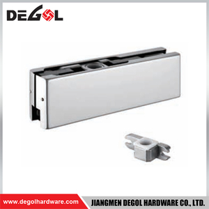 YE202 Herraje para puerta de cristal cromado satinado negro