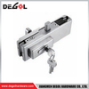 YE207 Herraje para puerta de cristal cromado satinado negro