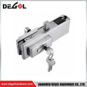 YE207 Herraje para puerta de cristal cromado satinado negro