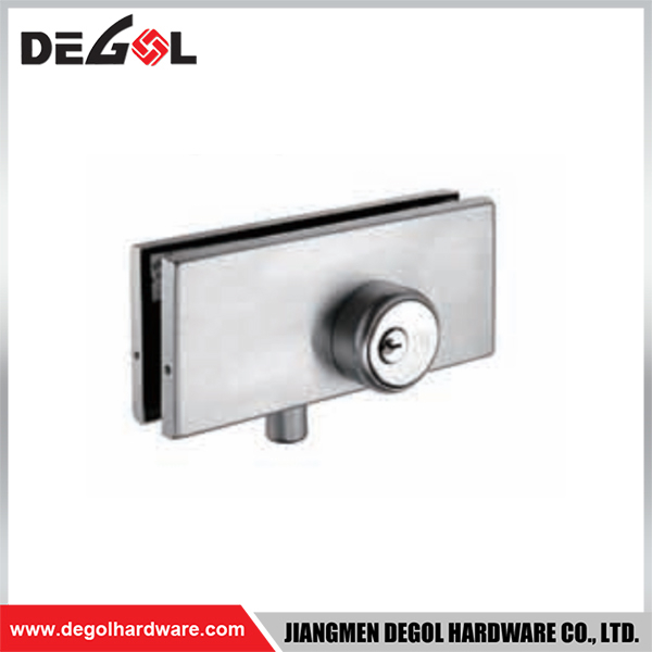 YE216 Herraje para puerta de cristal cromado satinado negro