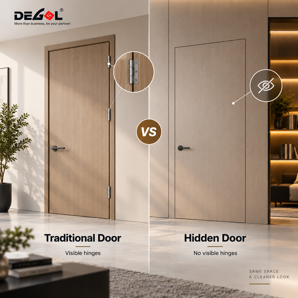&iquest;C&oacute;mo funcionan los herrajes para puertas ocultas?