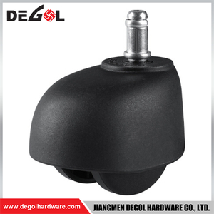 FC1003 Ruedas decorativas para muebles con ruedas negras pequeñas de plástico con freno