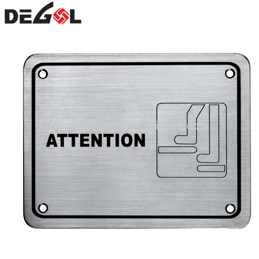 Placa de puerta de señal de no fumar de acero inoxidable de venta caliente