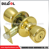Perilla de cerradura de puerta de privacidad de latón dorado tubular a prueba de óxido al por mayor de China