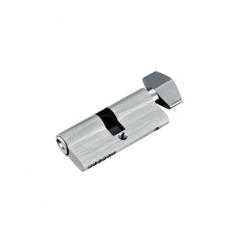 Cerradura de cilindro con perilla giratoria de latón de 60 mm sin llave para baño