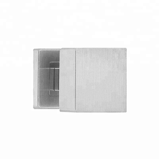 Perilla de puerta de manija de puerta corrediza de vidrio de forma cuadrada de aluminio de alta calidad