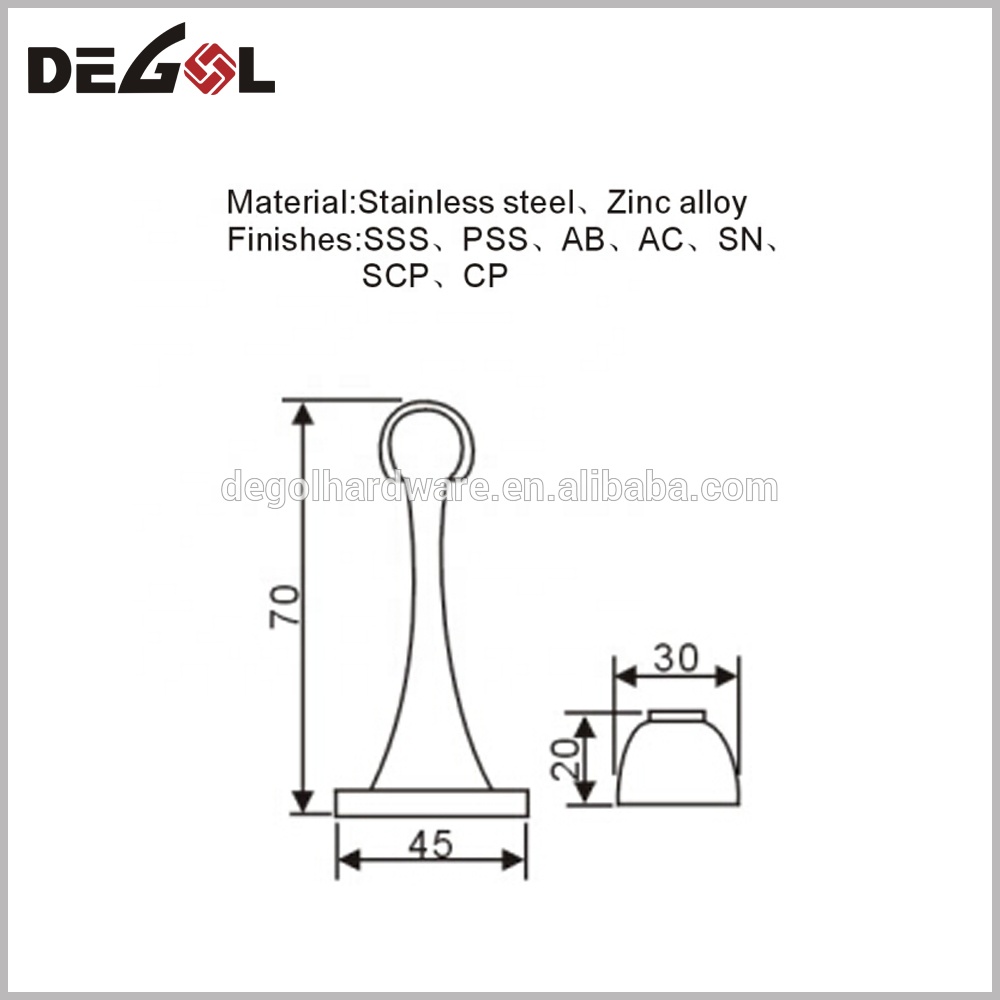 Tope de puerta magnético ajustable de acero inoxidable / aleación de zinc de alta calidad